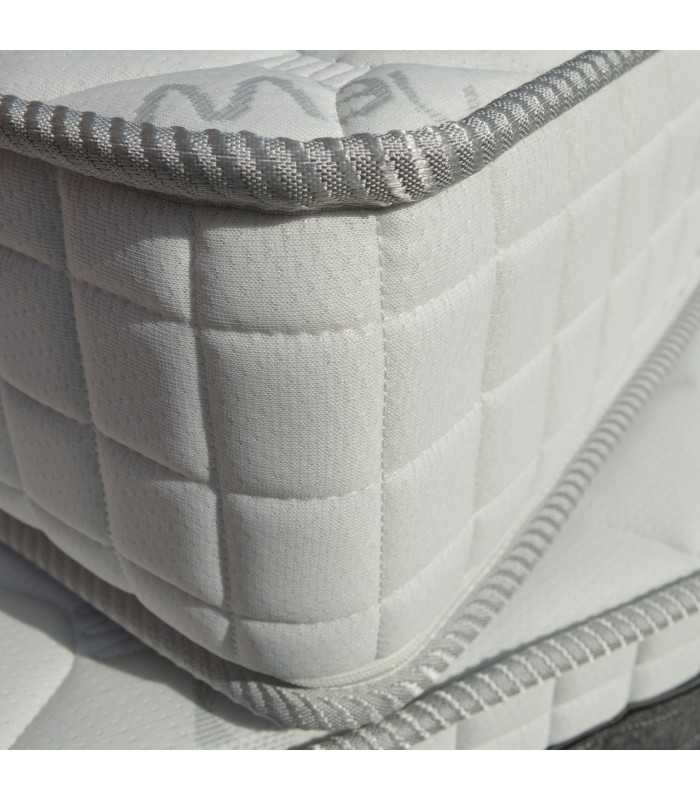 Materasso ecologico OCEAN H19 cm interno onda 7 zone, 3 cm Memory, ECO FRIENDLY, tessuto riciclato certificato. DETRAIBILE