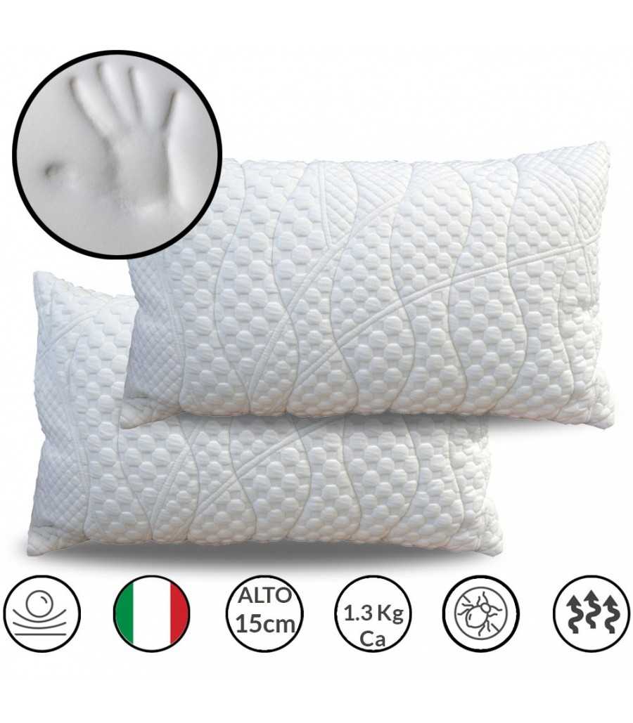 Cuscino memory foam per materasso altezza 15 cm