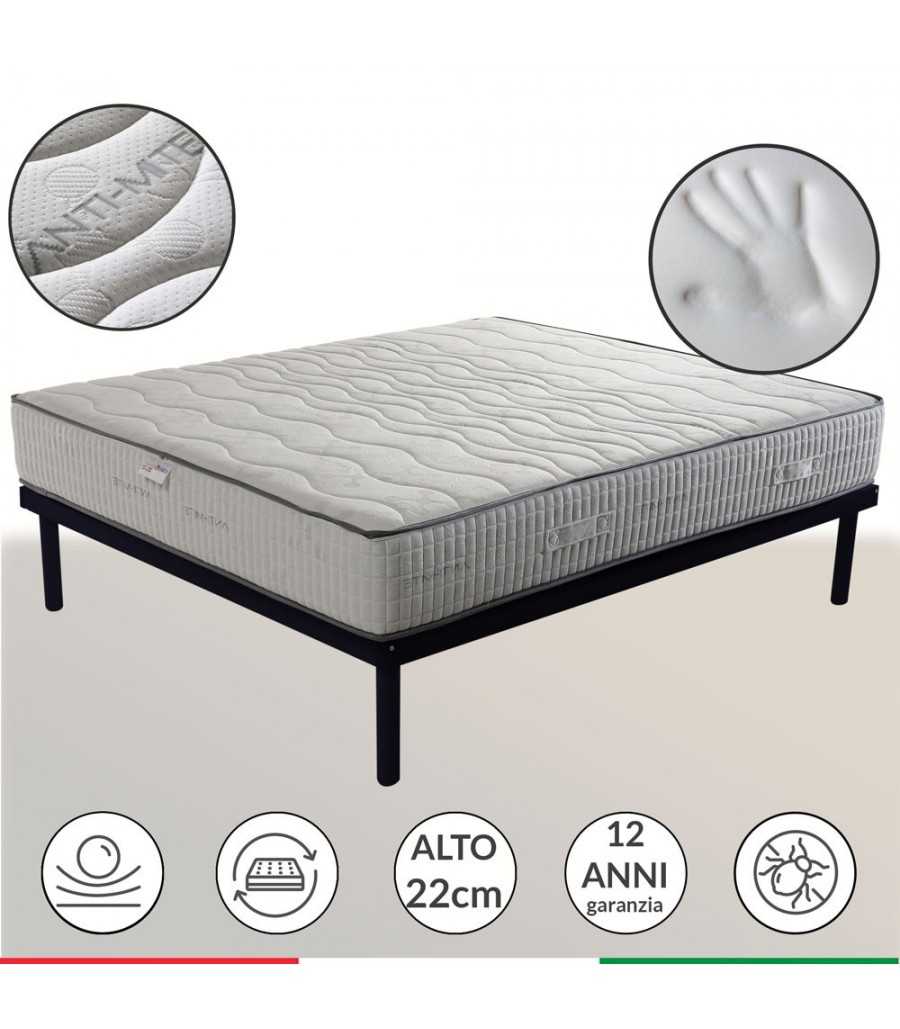 Materasso Memory Foam per Letto Matrimoniale 160x190 Morbido a 2