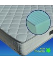Materasso ecologico OCEAN H19 cm interno onda 7 zone, 3 cm Memory, ECO FRIENDLY, tessuto riciclato certificato. DETRAIBILE