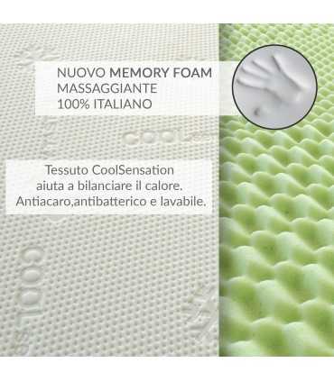 Dettaglio imbottitura materasso massaggiante