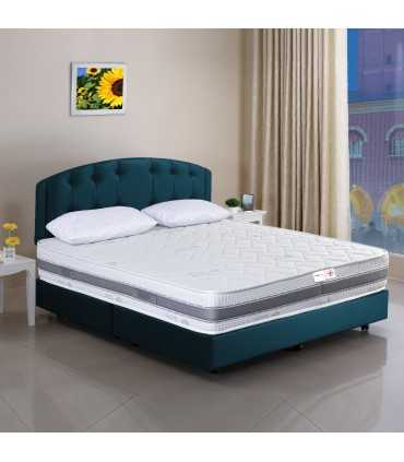 Materasso 800 molle insacchettate indipendenti, Comfort 7 zone+2 cuscini, fascia 3D e fibre Naturali